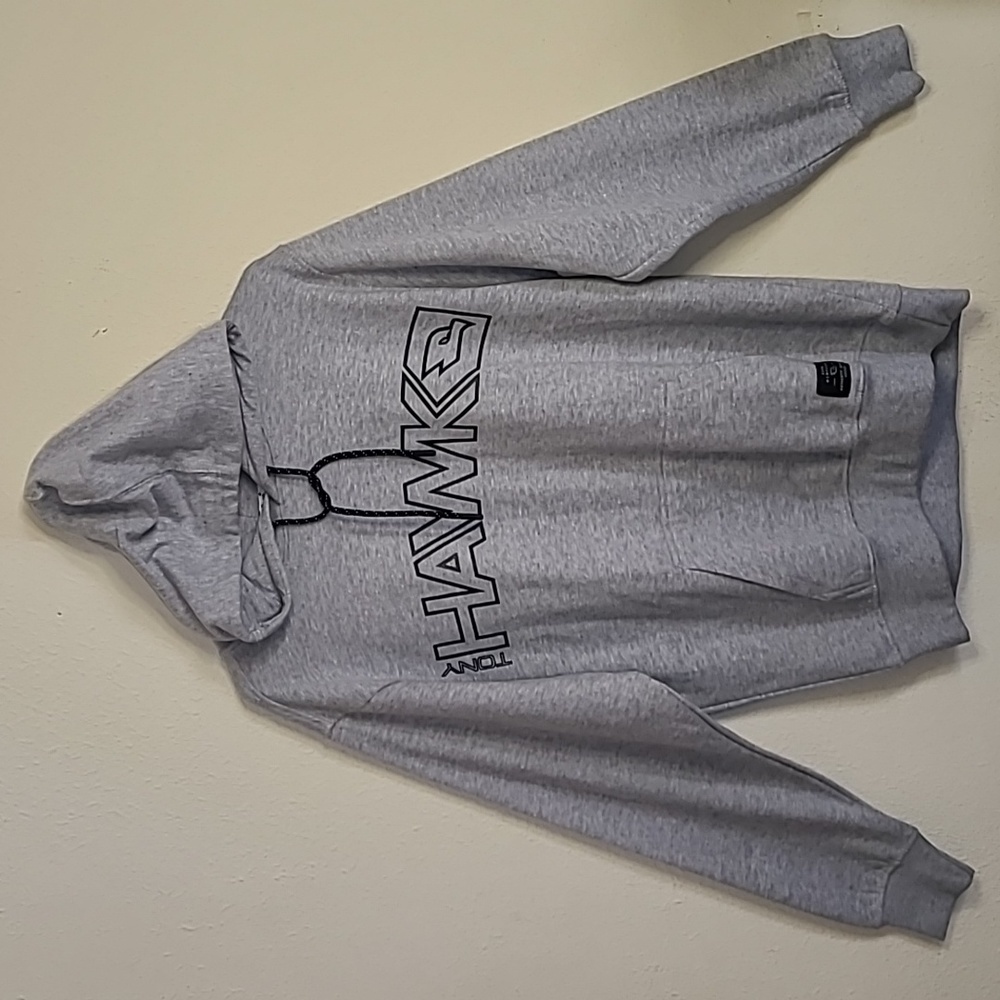 TONY HAWK Men's Gray Screen print‎ Pullover Hoodie - Size Medium